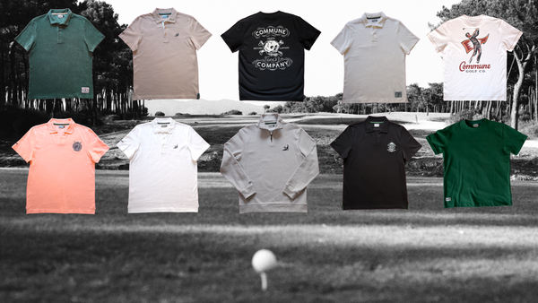 Polo, t-shirt et sweatshirt en piqué de coton bio par Commune golf - Focus sur le vestiaire golf et streetwear de Commune golf