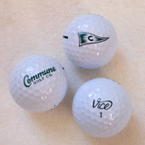balles de golf - lot de 3 balles de golf Vice pro plus par Commune golf avec typo Seve et fanion golf Commune golf
